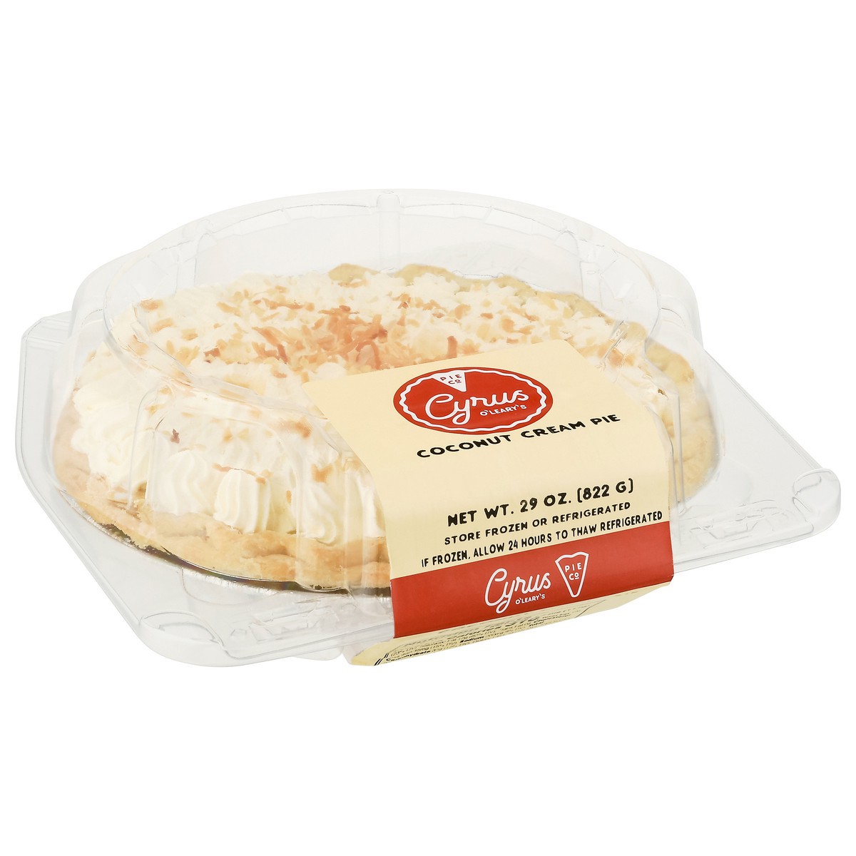 slide 6 of 12, Cyrus O'Leary's Pie Co Coconut Cream Pie 29 oz, 29 oz