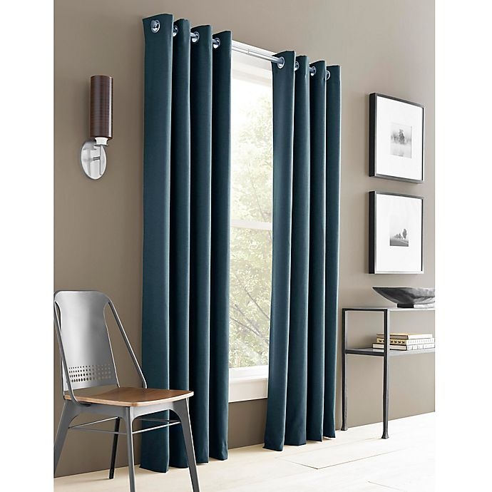 slide 1 of 1, J. Queen New York Adorn Grommet Top Window Curtain Panel - Blue, 63 in