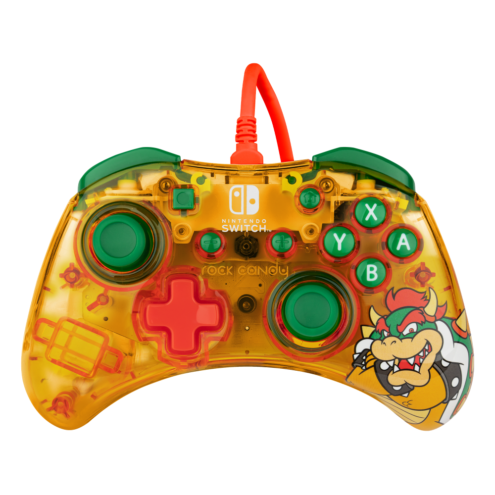 slide 1 of 6, PDP Rock Candy™ Wired Controller: Lemon Bomb Bowser For Nintendo Switch, 1 ct