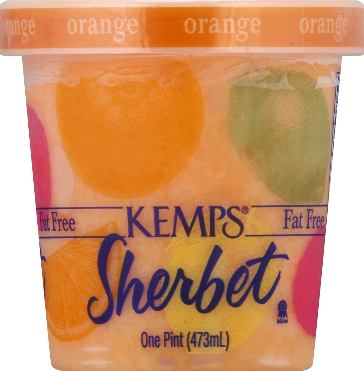 slide 1 of 4, Kemps Fat Free Orange Sherbet, 1 pint