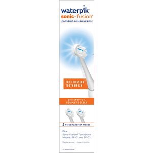 slide 1 of 1, Waterpik Sonic-Fusion 2-Pack Replacement Brush Heads - White Sfrb-2Ww, 1 ct