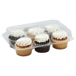 Giant Eagle Cupcakes, Half & Half, Satin Icing, 6 count
