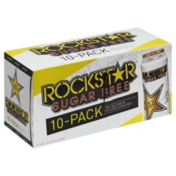 Rockstar Sugar Free Energy Drink 16 Fl Oz, 10 Count