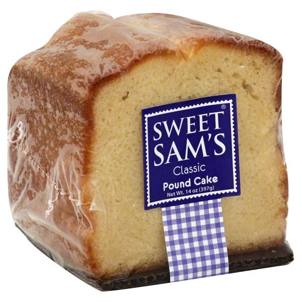 slide 1 of 1, Sweet Sam's Baking Company Cake Pound Plain, 14 oz