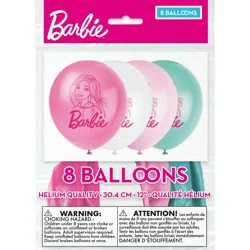 Barbie 12 Inch Latex Balloon 8 Ct