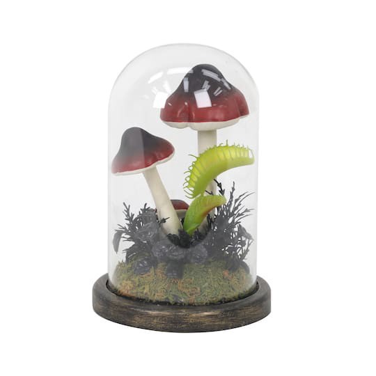 slide 1 of 1, 9" Mushroom Cloche Tabletop Accents By Ashland, 5.63 in x 5.63 in x 9 in