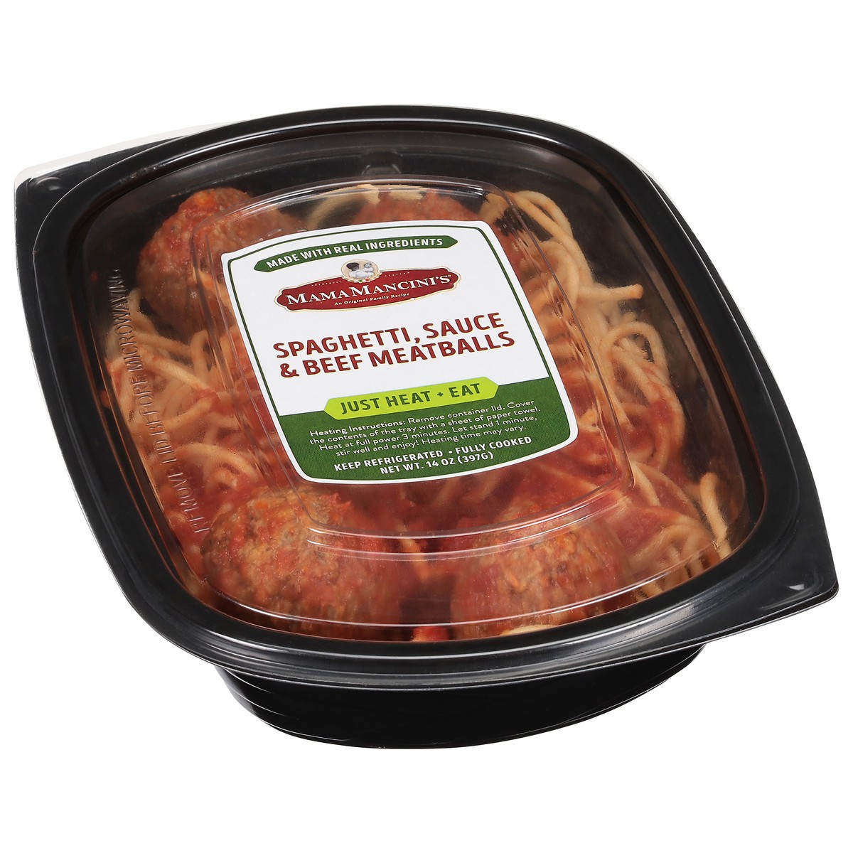 slide 13 of 13, MamaMancini's Mama Mancini's Spaghetti, Sauce & Beef Meatballs 14 oz, 14 oz