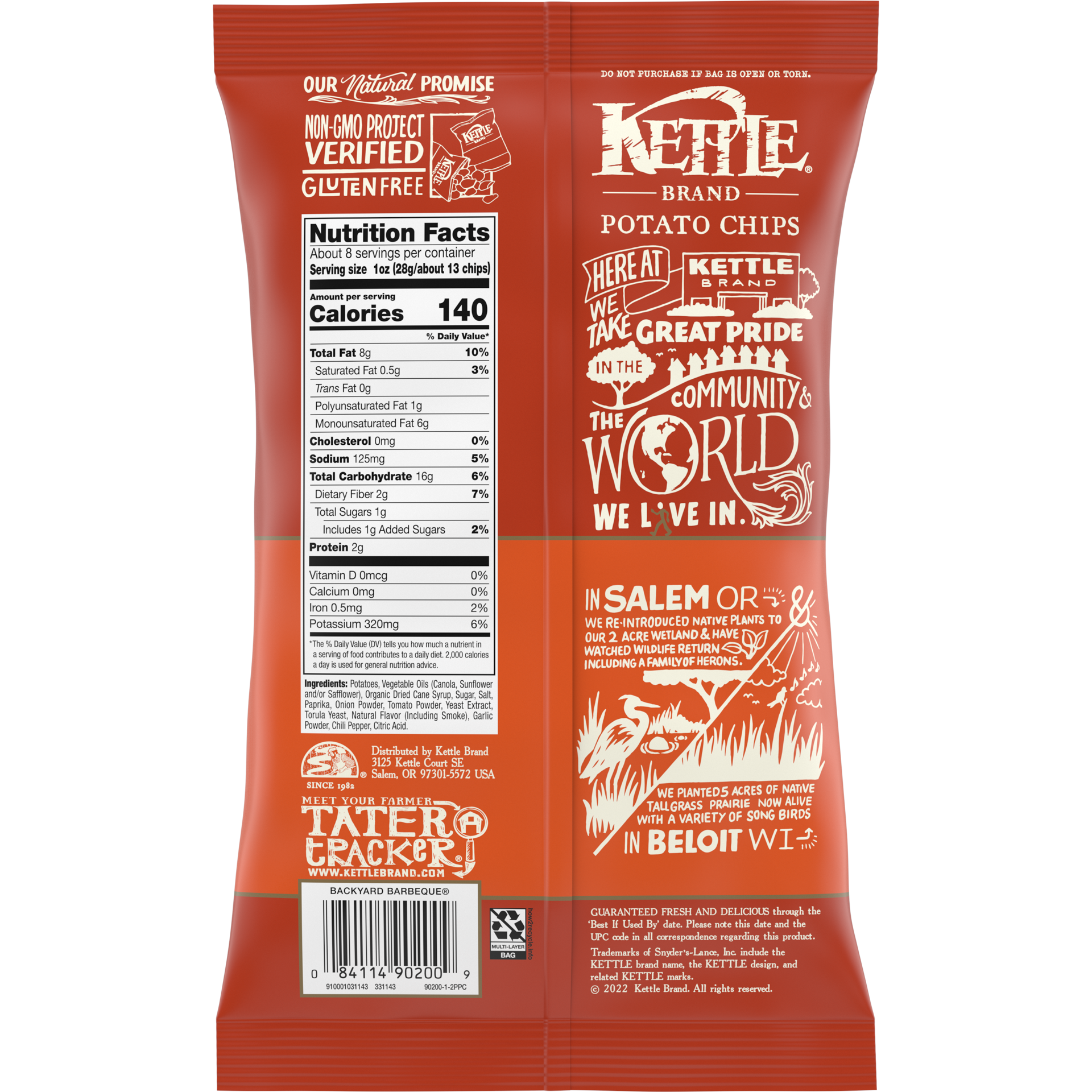 slide 4 of 5, Kettle Brand Barbeque Kettle Potato Chips, 7.500 oz