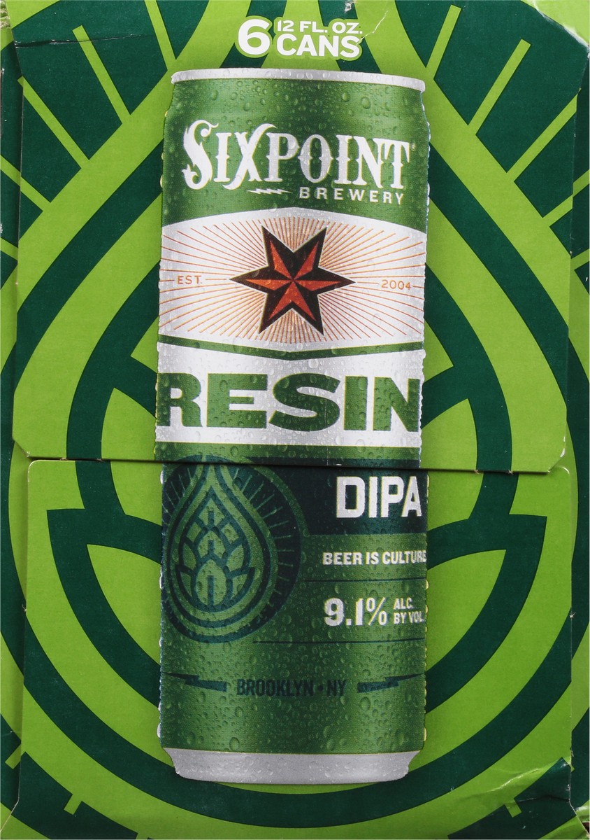 slide 7 of 11, Sixpoint Brewery Resin DIPA Beer 6 - 12 fl oz Cans, 6 ct; 12 oz