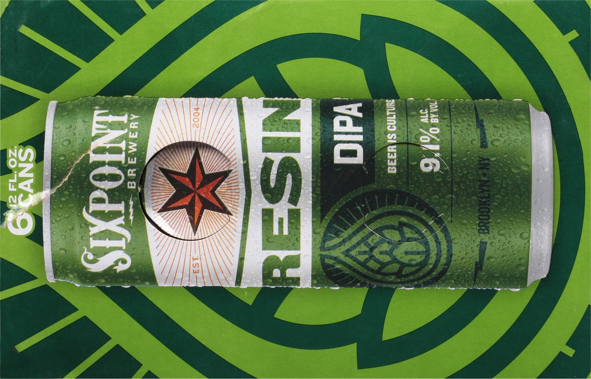 slide 8 of 11, Sixpoint Brewery Resin DIPA Beer 6 - 12 fl oz Cans, 6 ct; 12 oz