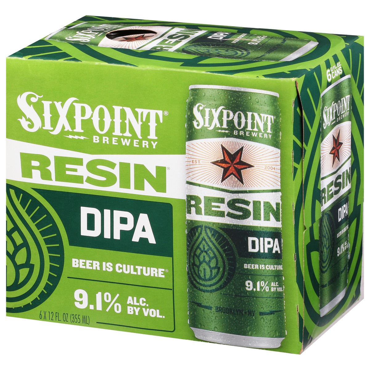 slide 9 of 11, Sixpoint Brewery Resin DIPA Beer 6 - 12 fl oz Cans, 6 ct; 12 oz