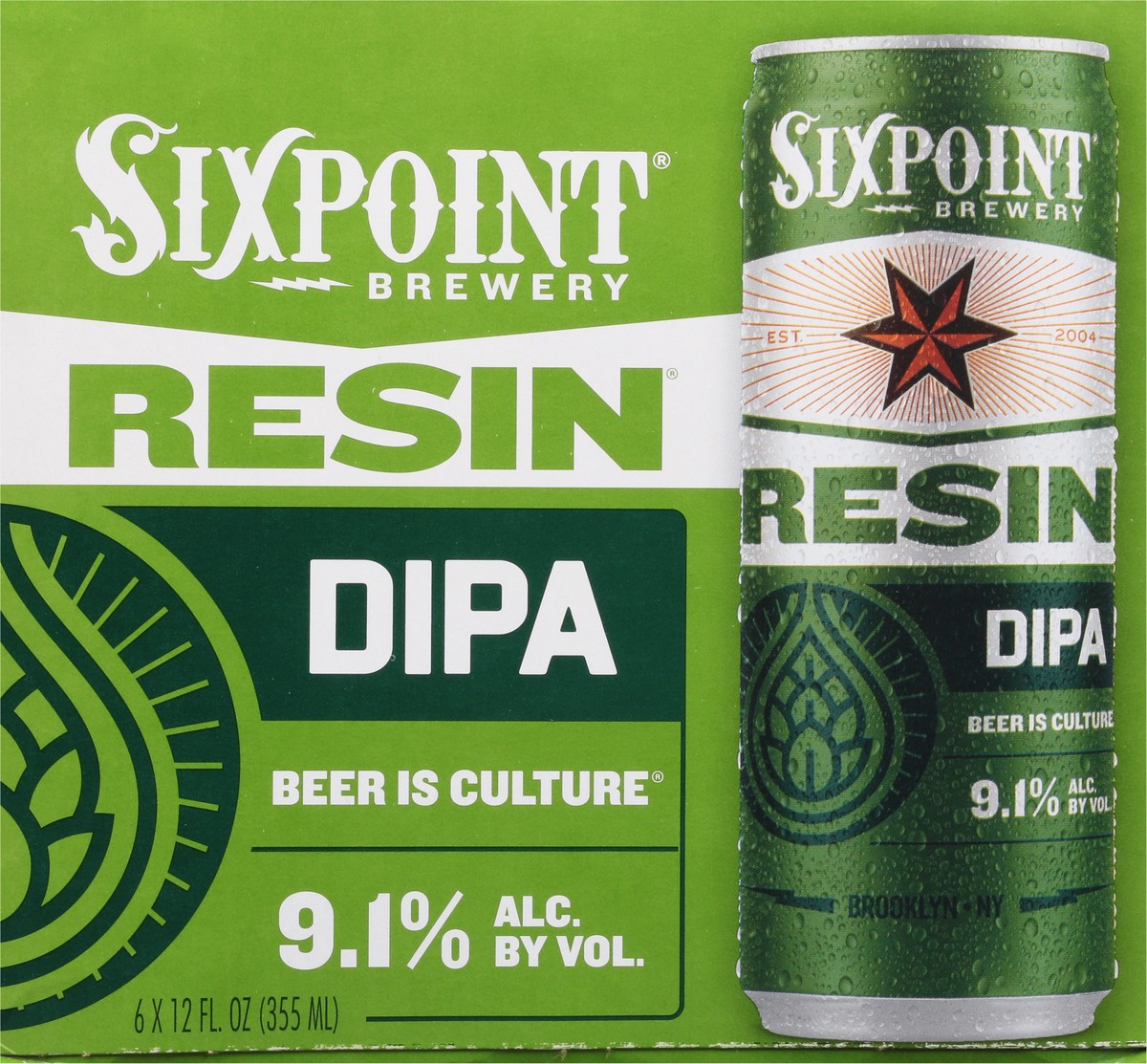 slide 6 of 11, Sixpoint Brewery Resin DIPA Beer 6 - 12 fl oz Cans, 6 ct; 12 oz