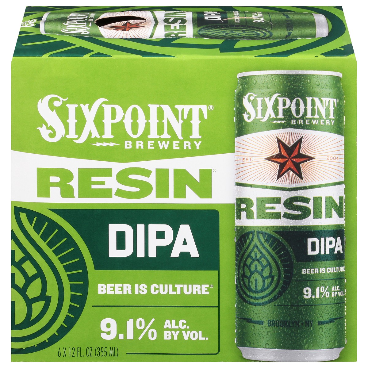 slide 10 of 11, Sixpoint Brewery Resin DIPA Beer 6 - 12 fl oz Cans, 6 ct; 12 oz