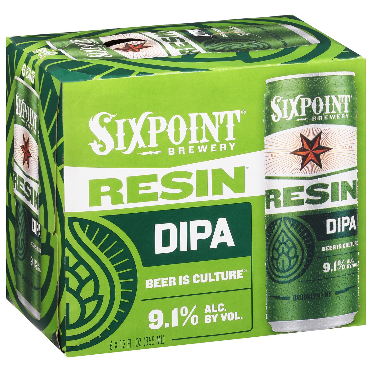 slide 4 of 11, Sixpoint Brewery Resin DIPA Beer 6 - 12 fl oz Cans, 6 ct; 12 oz