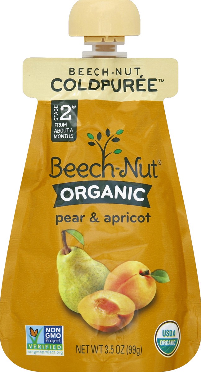 slide 5 of 6, Beech-Nut Organic Cold Puree Pouch Pear & Apricot, 3.5 oz