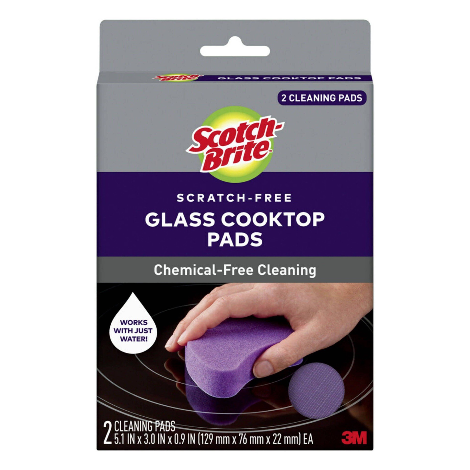 slide 1 of 8, Scotch-Brite Glass Cooktop Pads 2 ea, 2 ct
