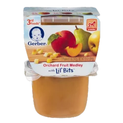 Gerber Lil' Bits Orchard Fruit Medley Baby Food Tub