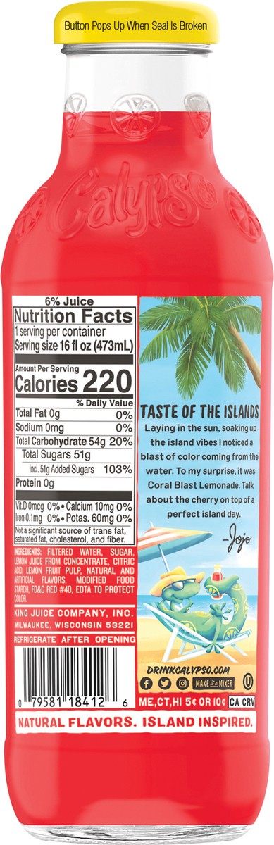 slide 3 of 7, Calypso Coral Blast, 16 oz