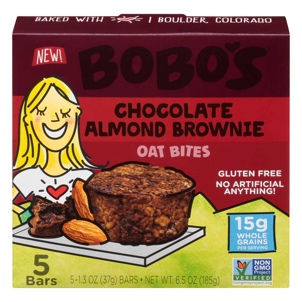 Bobo's Chocolate Almond Brownie Oat Bites 5 - 1.3 oz Bars 5 ct | Shipt