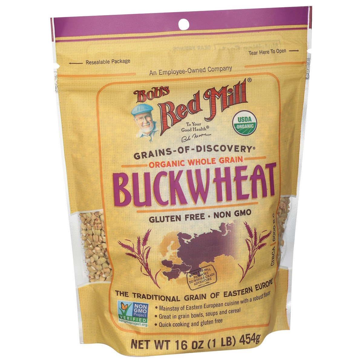 slide 2 of 9, Bob's Red Mill Organic Whole Grain Buckwheat, 16 oz