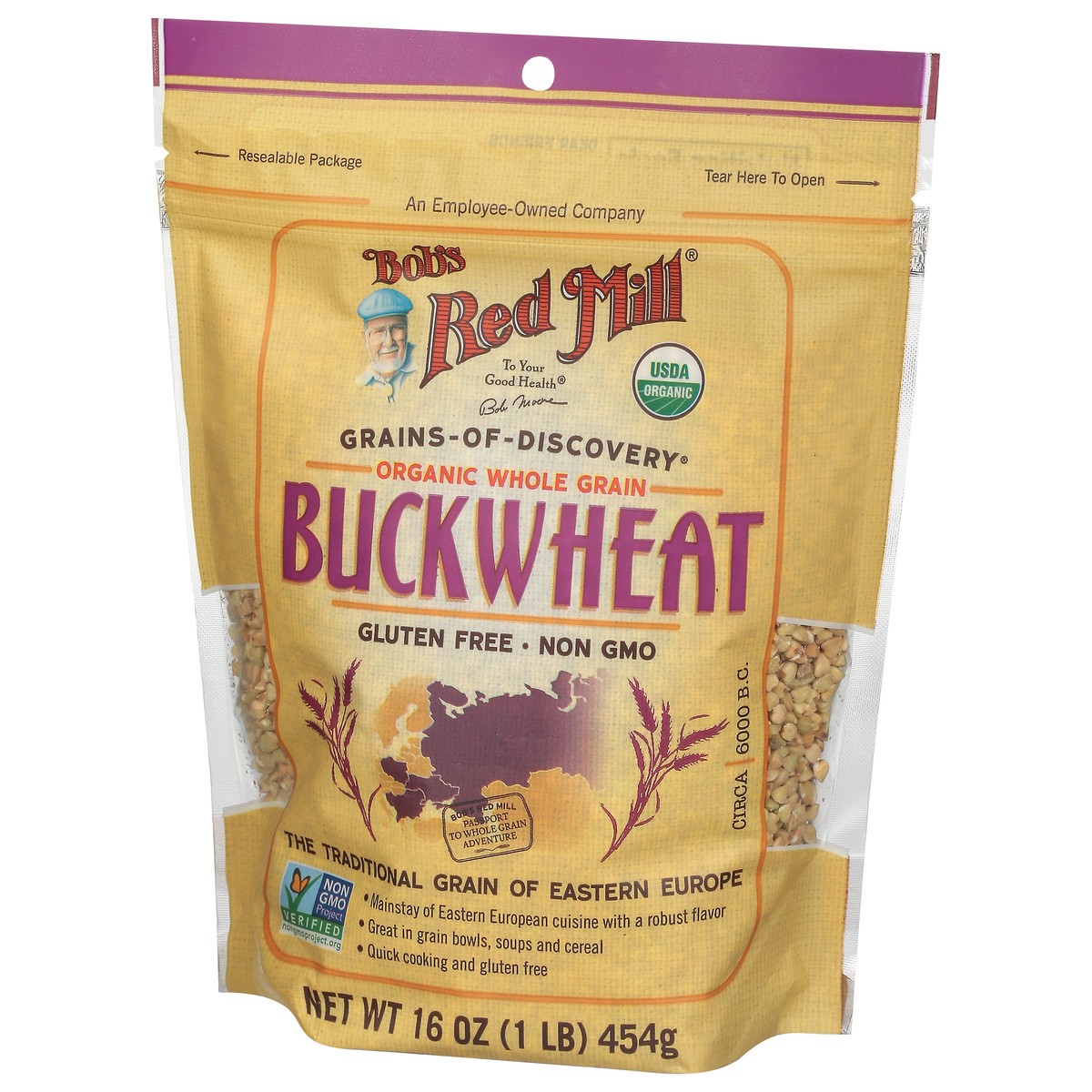 slide 3 of 9, Bob's Red Mill Organic Whole Grain Buckwheat, 16 oz