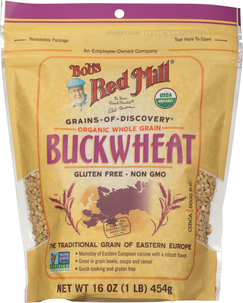 slide 6 of 9, Bob's Red Mill Organic Whole Grain Buckwheat, 16 oz