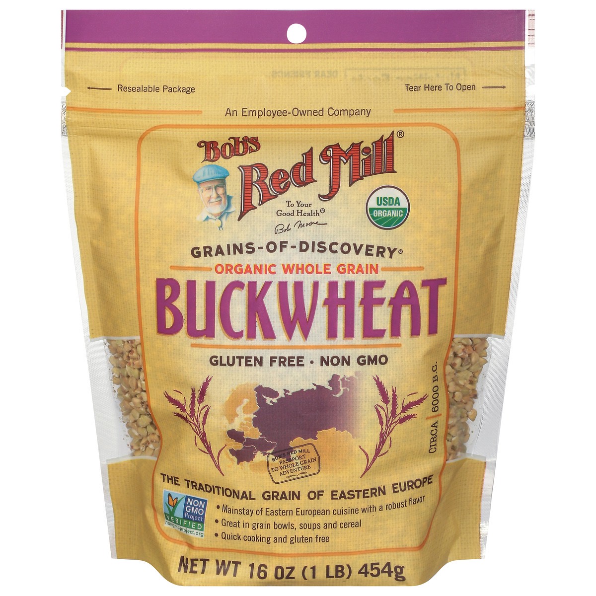 slide 1 of 9, Bob's Red Mill Organic Whole Grain Buckwheat, 16 oz