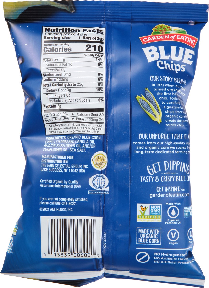 slide 8 of 8, Garden of Eatin' Blue Chips Corn Tortilla Chips 1.5 oz, 1.5 oz