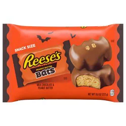 Reese's Milk Chocolate Snack Size Peanut Butter Bats, Halloween Candy Bag, 9.6 oz