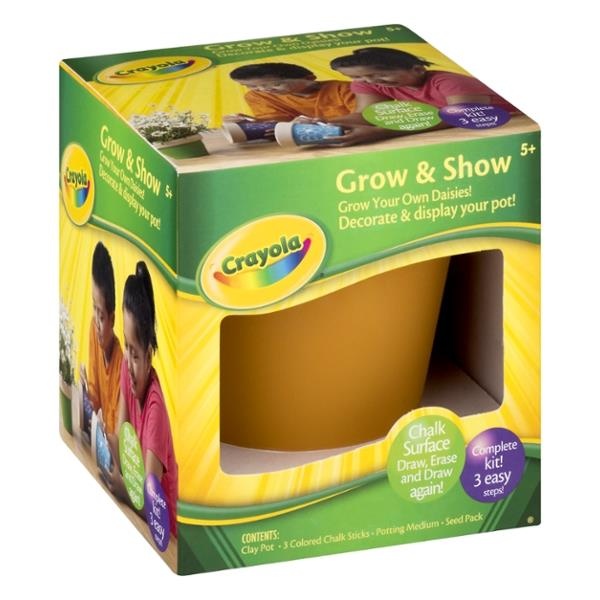 slide 1 of 1, Crayola Grow & Show Flower Pot Kit, 1 ct