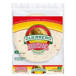 Guerrero Riquisimas Soft Taco Flour Tortillas 10 ea