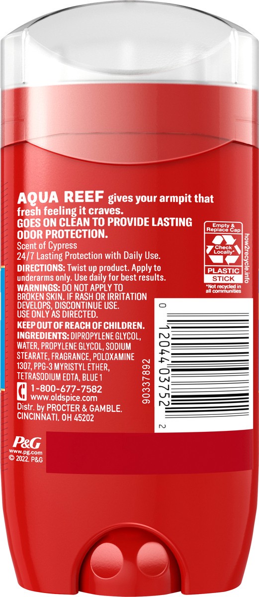 slide 2 of 3, Old Spice Red Zone Aqua Reef Deodorant - 3oz, 3 oz