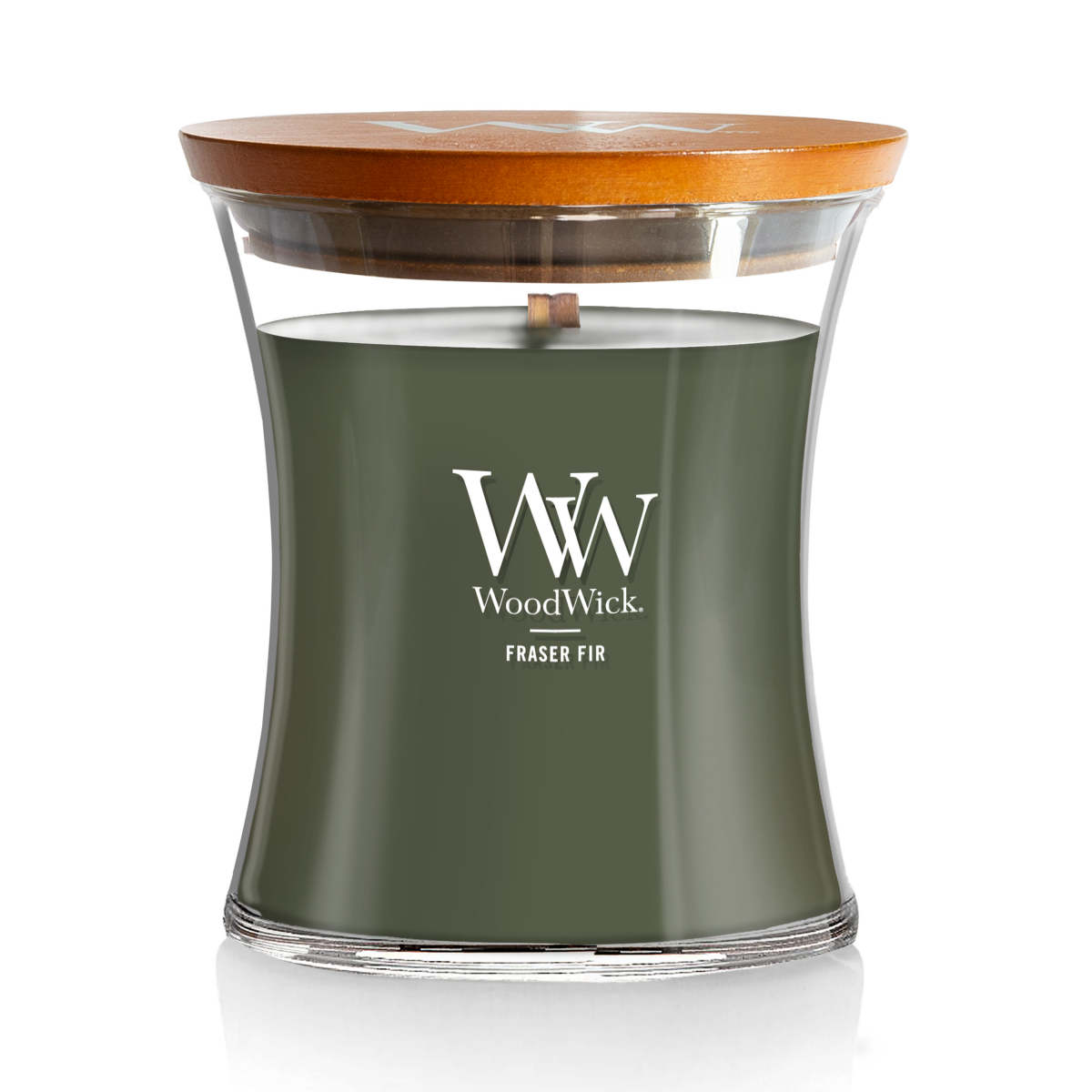 slide 1 of 9, Woodwick Candle Medium Jar Frasier Fir, 10.5 oz