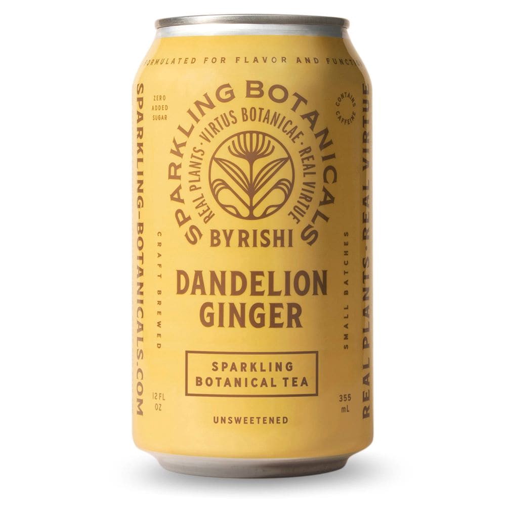 slide 1 of 1, Rishi Rishi Dandelion Ginger Sparkling Botanical Tea, 12 oz