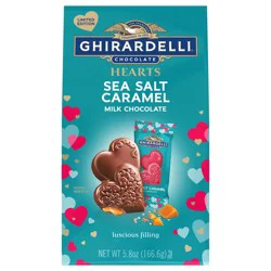 Ghirardelli Sea Salt Caramel Milk Chocolate Hearts, 5.8oz