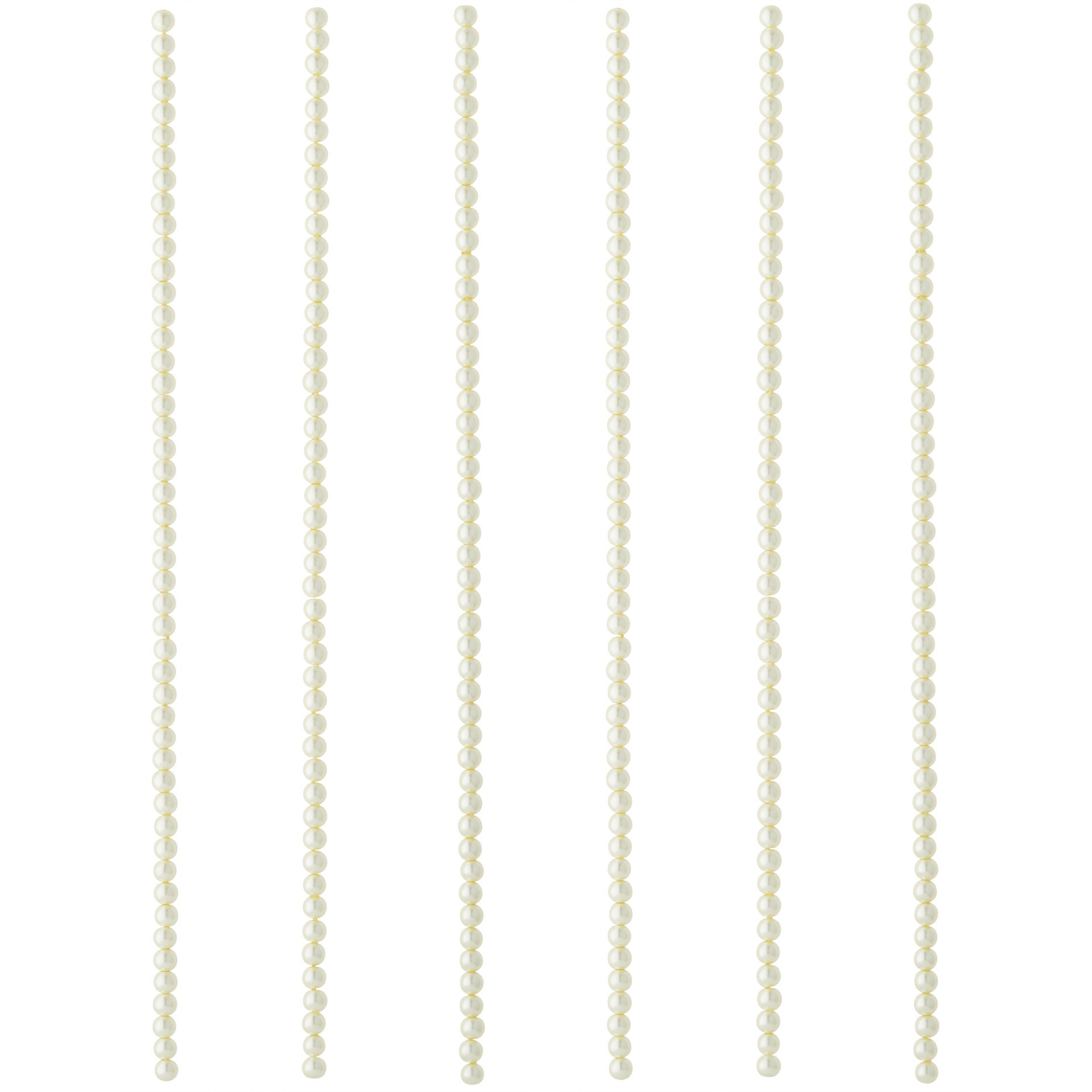 slide 3 of 3, Ivory Pearl Glass Round Beads, 4mm By Bead Landing, 4 mm