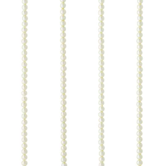 slide 1 of 3, Ivory Pearl Glass Round Beads, 4mm By Bead Landing, 4 mm