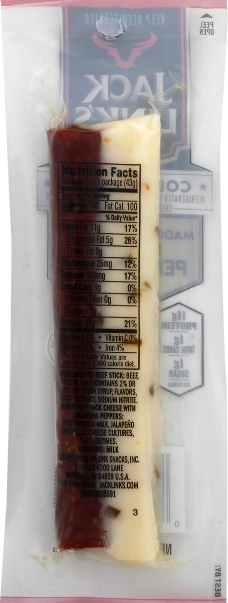 slide 8 of 8, Jack Link's Cold Crafted Beef & Pepperjack Combo Stick, 1.5 oz