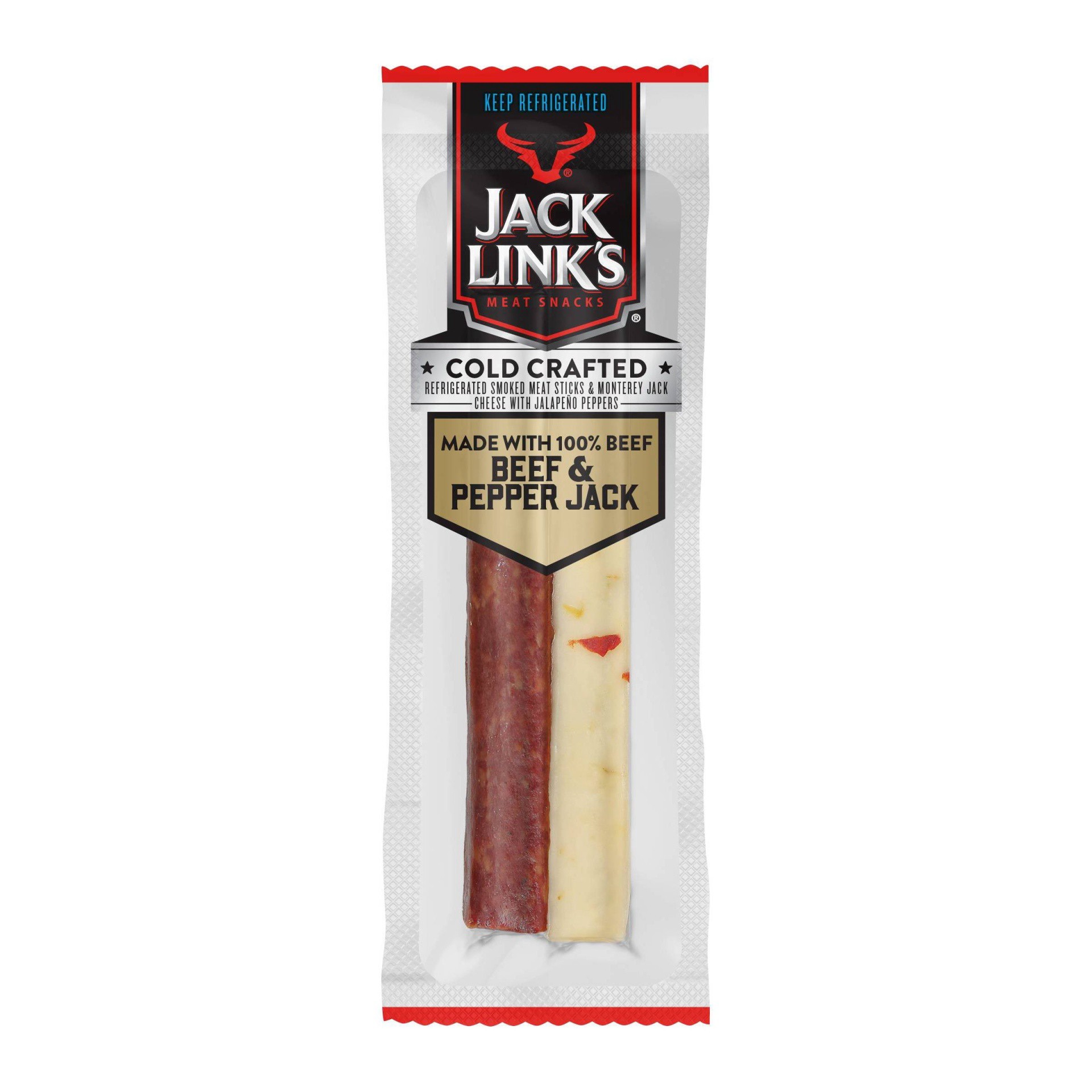 slide 1 of 8, Jack Link's Cold Crafted Beef & Pepperjack Combo Stick, 1.5 oz
