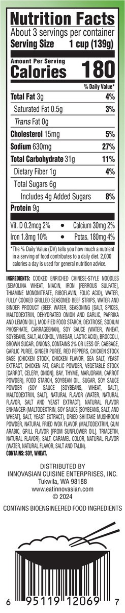 slide 12 of 14, InnovAsian Beef Lo Mein (Frozen), 16 oz