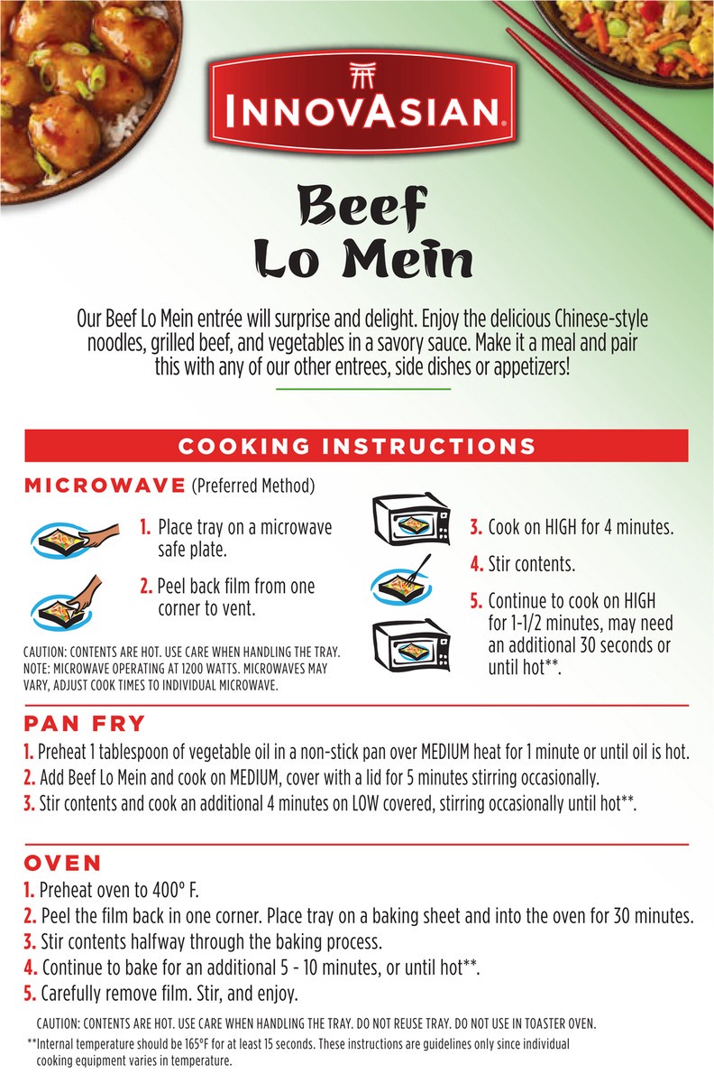 slide 5 of 14, InnovAsian Beef Lo Mein (Frozen), 16 oz