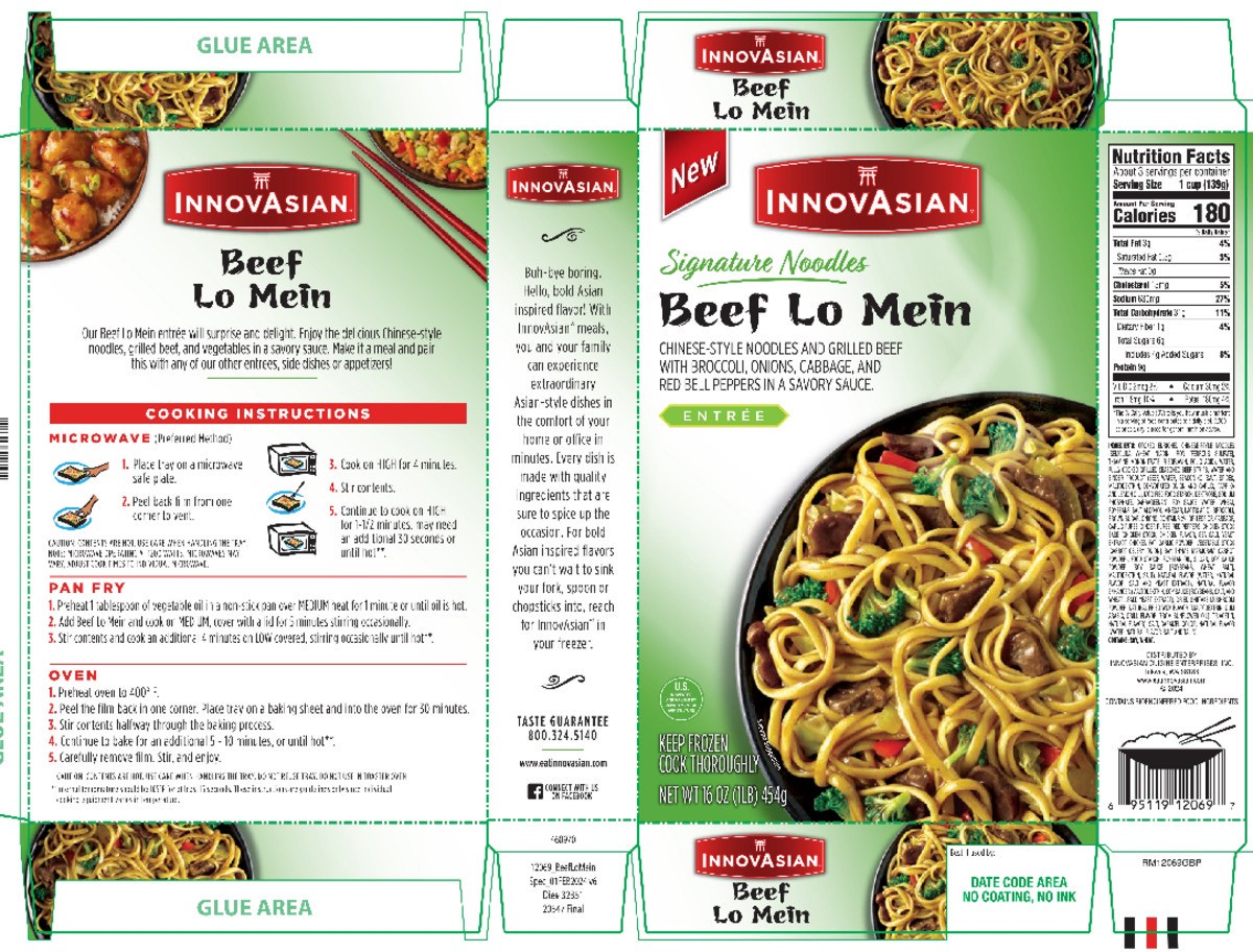 slide 8 of 14, InnovAsian Beef Lo Mein (Frozen), 16 oz