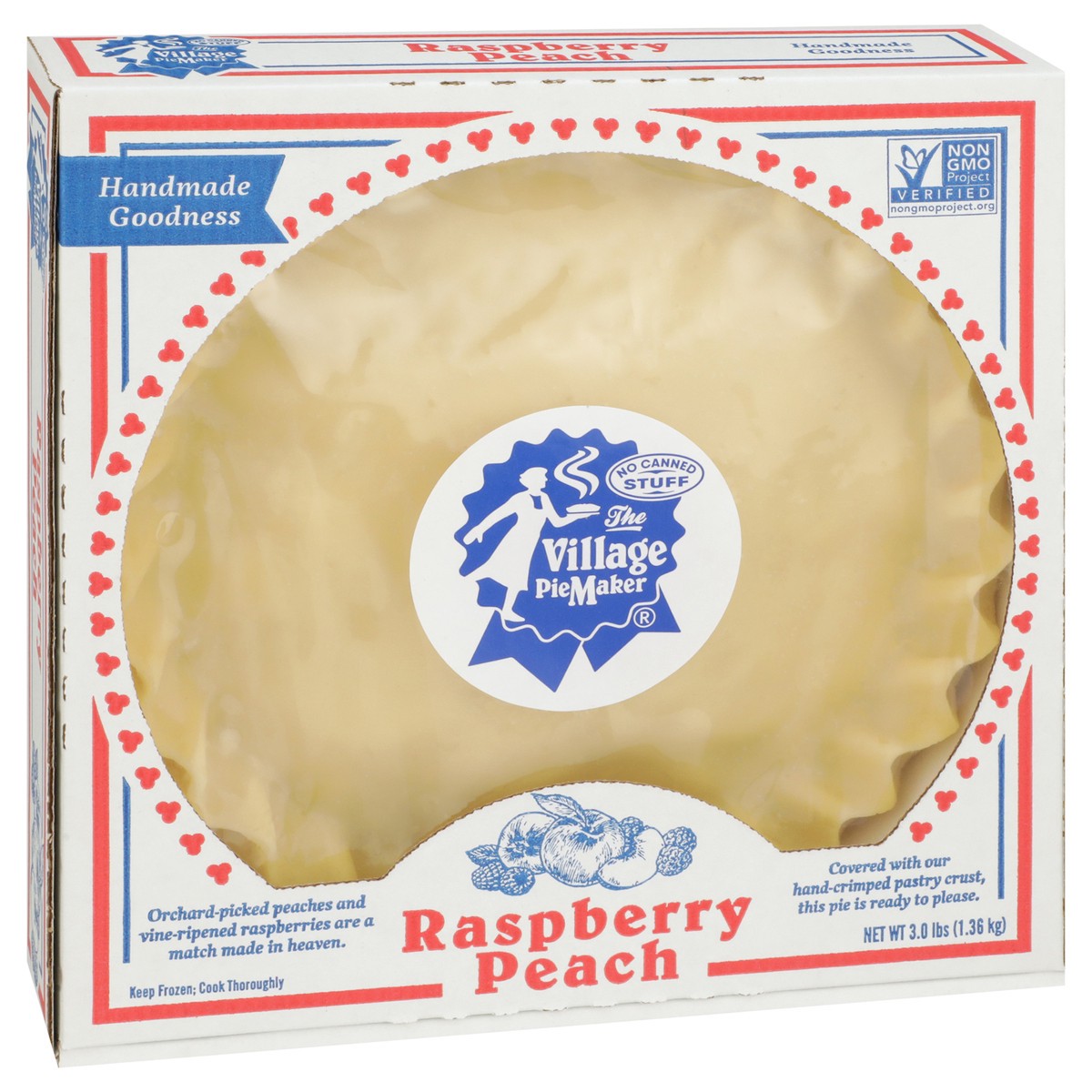 slide 8 of 9, The Village PieMaker Village PieMaker Raspberry-Peach Pie, 3 lb