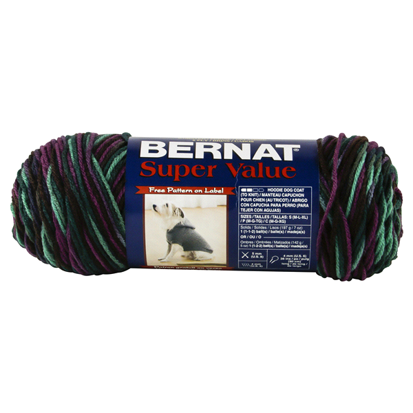 slide 1 of 1, Bernat Super Value Yarn - Violet Twilight Ombre, 1 ct