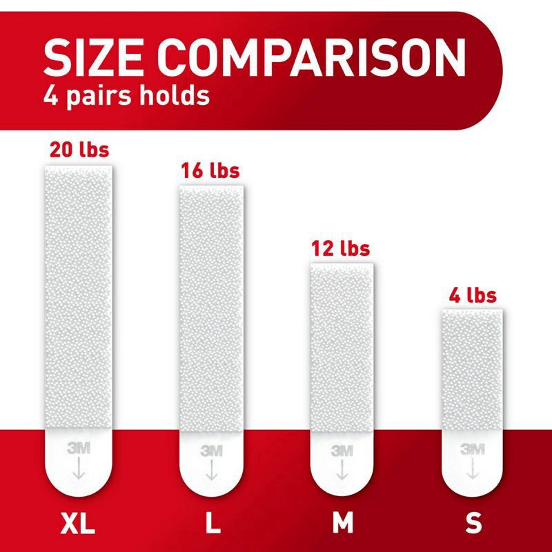 slide 5 of 10, Command 5lbs Picture Hanging Strips White, 5 lb