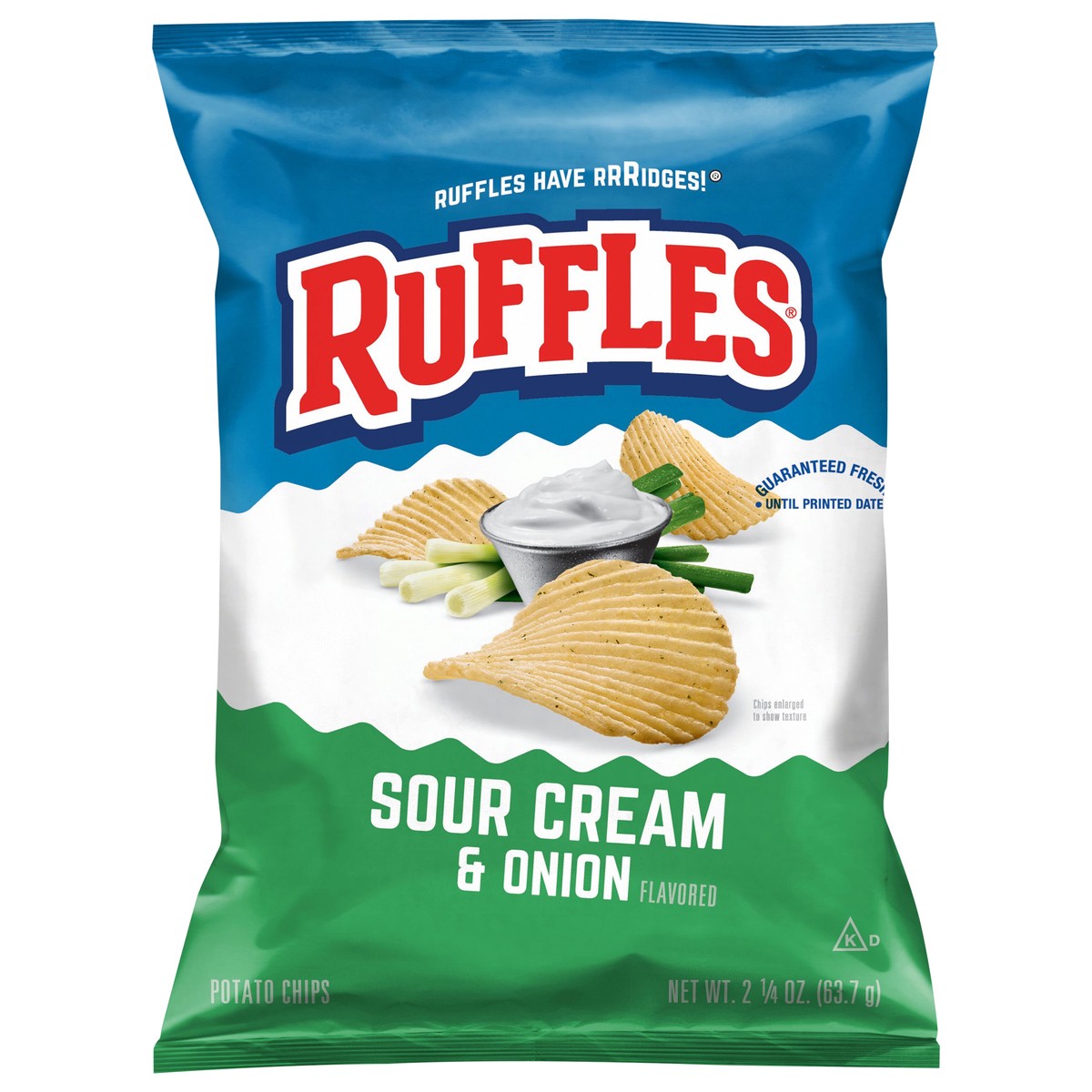 slide 9 of 9, Ruffles Potato Chips Sour Cream & Onion 2 1/4 Oz, 2.25 oz