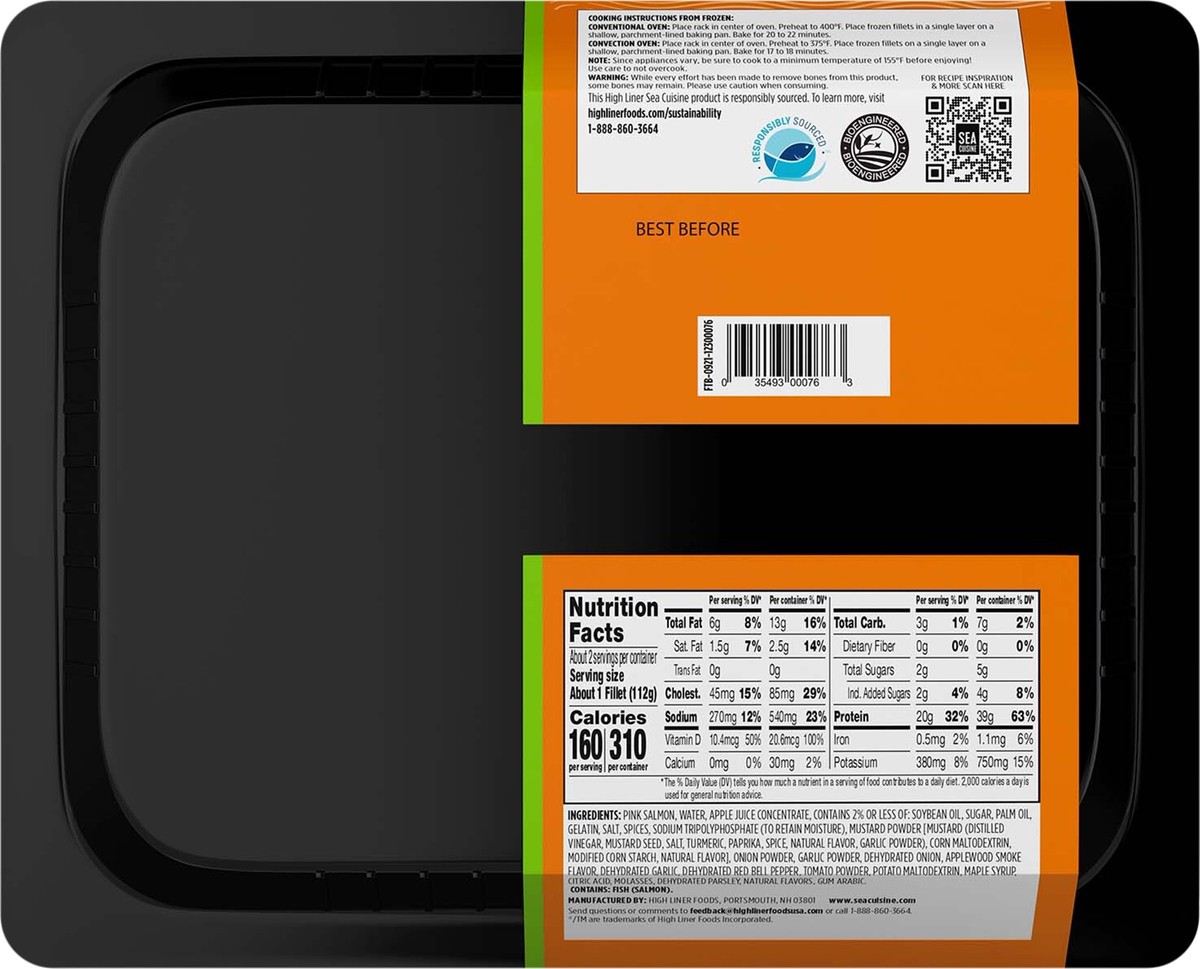 slide 2 of 5, Sea Cuisine 8/7.9 oz Smoked Applewood Salmon, 7.9 oz