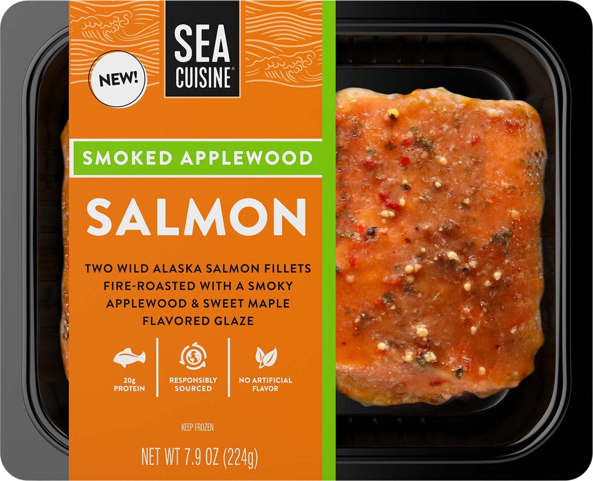 slide 4 of 5, Sea Cuisine 8/7.9 oz Smoked Applewood Salmon, 7.9 oz