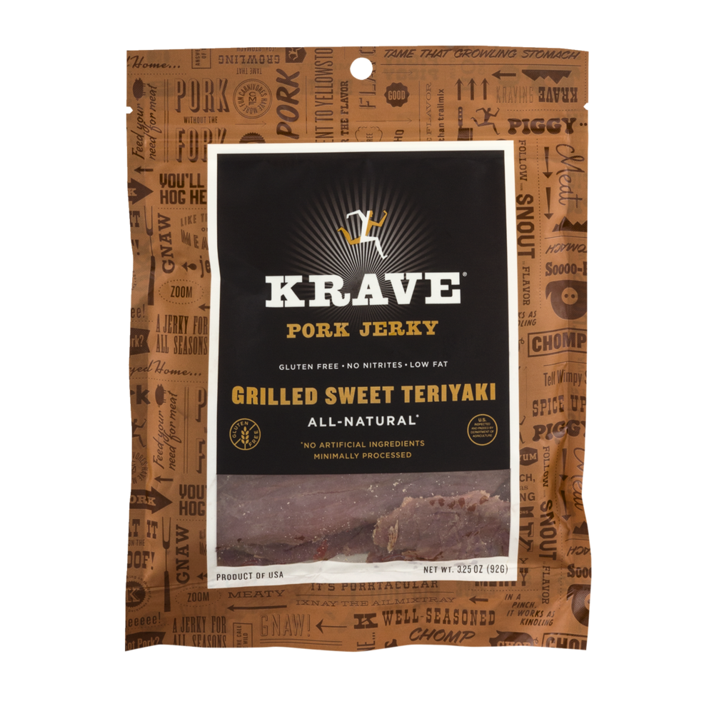 slide 1 of 3, Krave Pork Jerky 3.25 oz, 3.25 oz