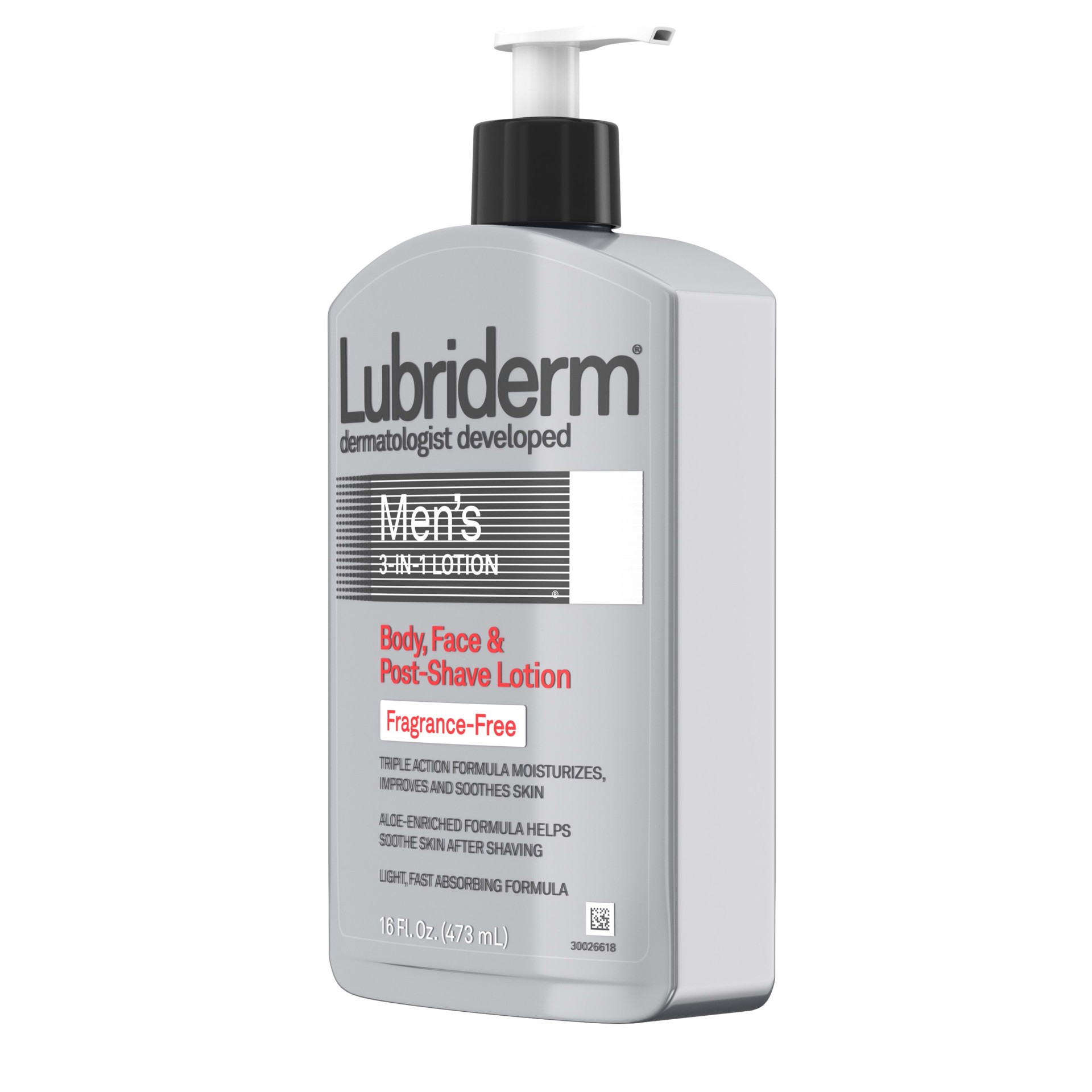 slide 4 of 5, LUBRIDERM Men's 3-In-1 Fragrance-Free Lotion, 16 Fl. Oz, 16 fl oz